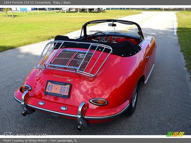 Ruby / Black 1964 Porsche 356 SC Convertible