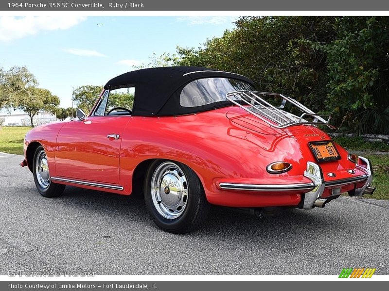Ruby / Black 1964 Porsche 356 SC Convertible