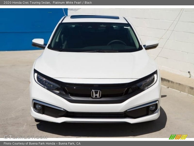 Platinum White Pearl / Black 2020 Honda Civic Touring Sedan