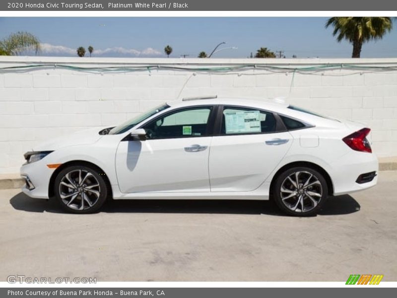 Platinum White Pearl / Black 2020 Honda Civic Touring Sedan