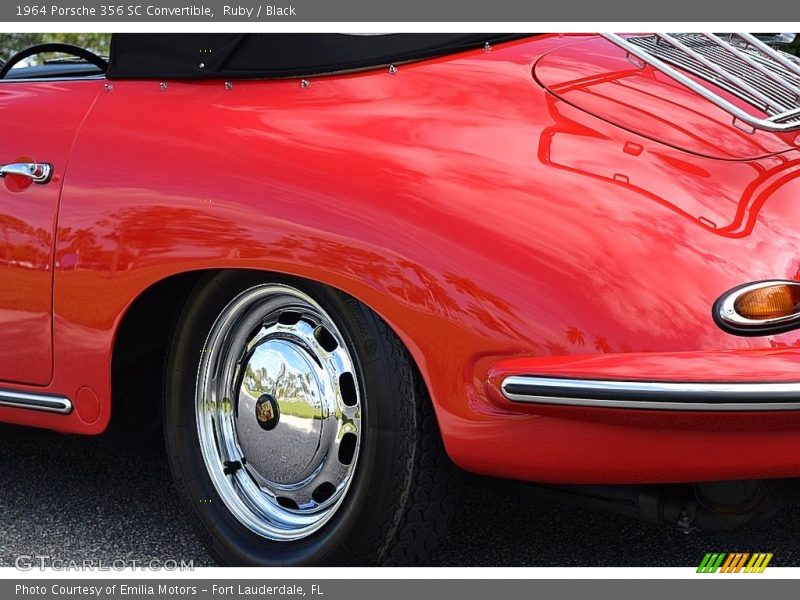 Ruby / Black 1964 Porsche 356 SC Convertible