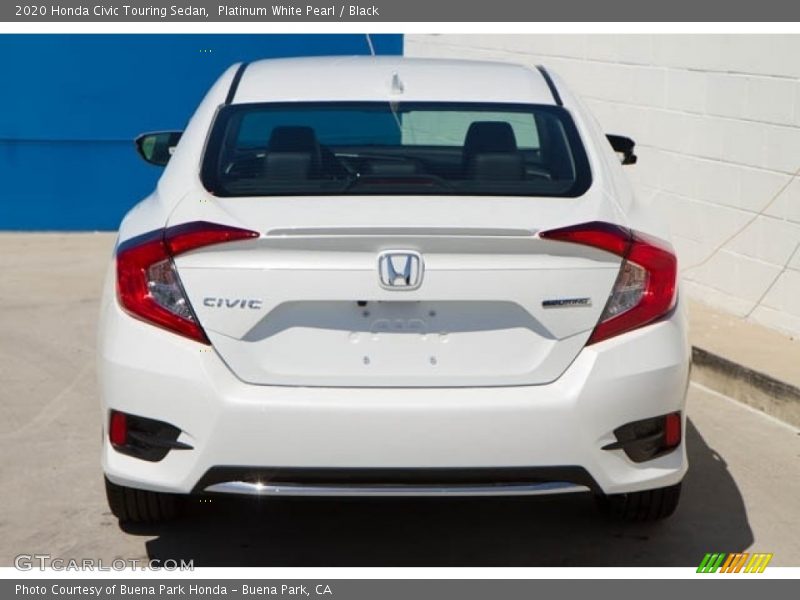 Platinum White Pearl / Black 2020 Honda Civic Touring Sedan