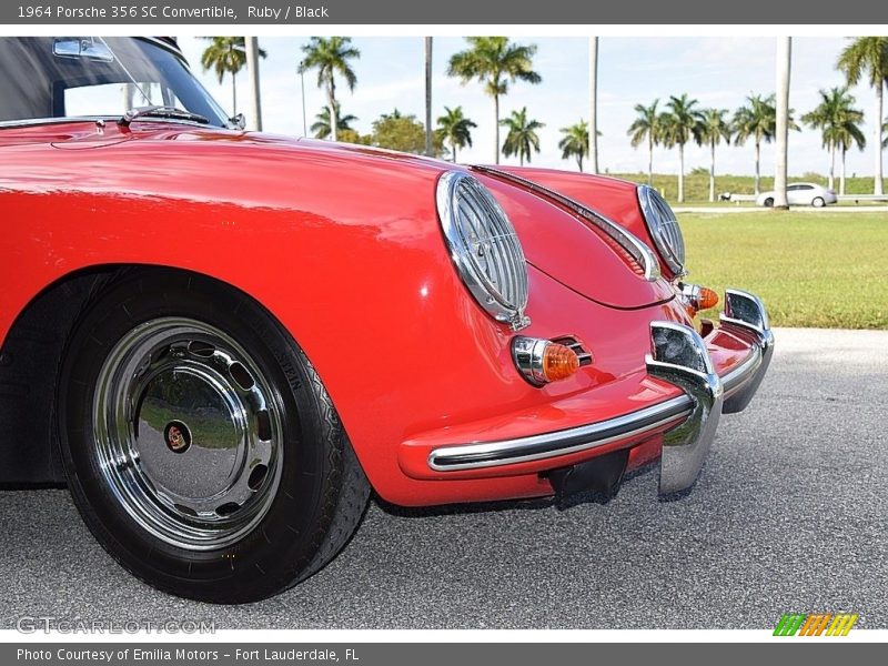 Ruby / Black 1964 Porsche 356 SC Convertible