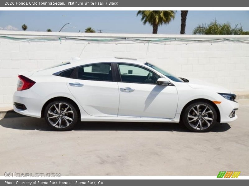 Platinum White Pearl / Black 2020 Honda Civic Touring Sedan
