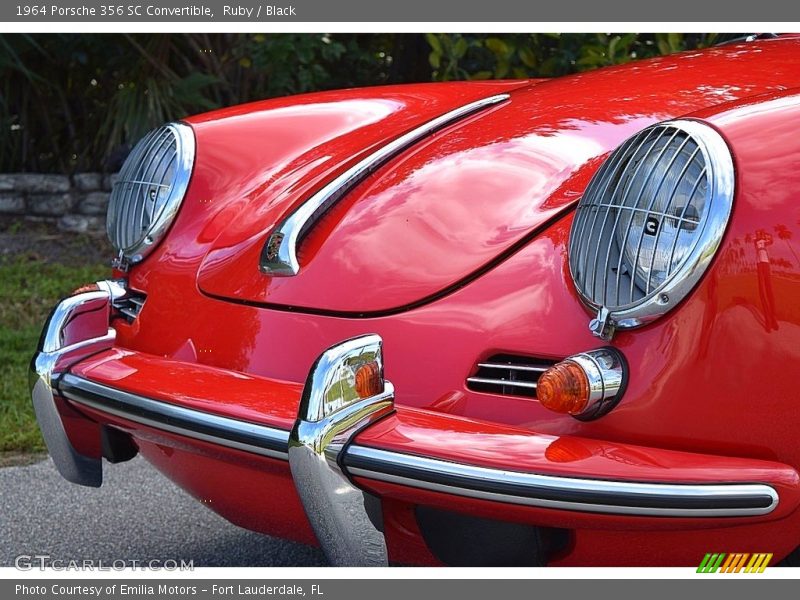 Ruby / Black 1964 Porsche 356 SC Convertible