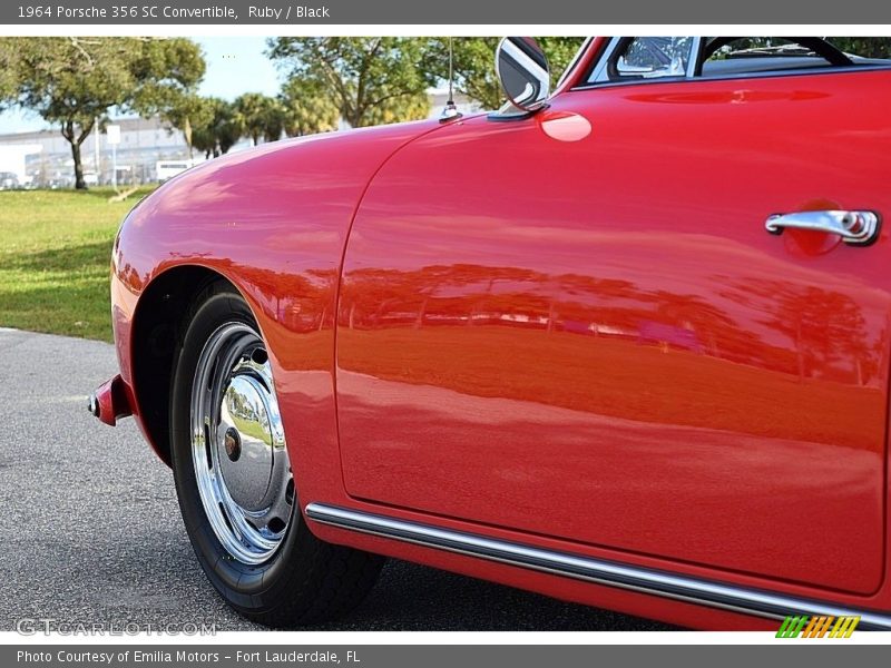 Ruby / Black 1964 Porsche 356 SC Convertible