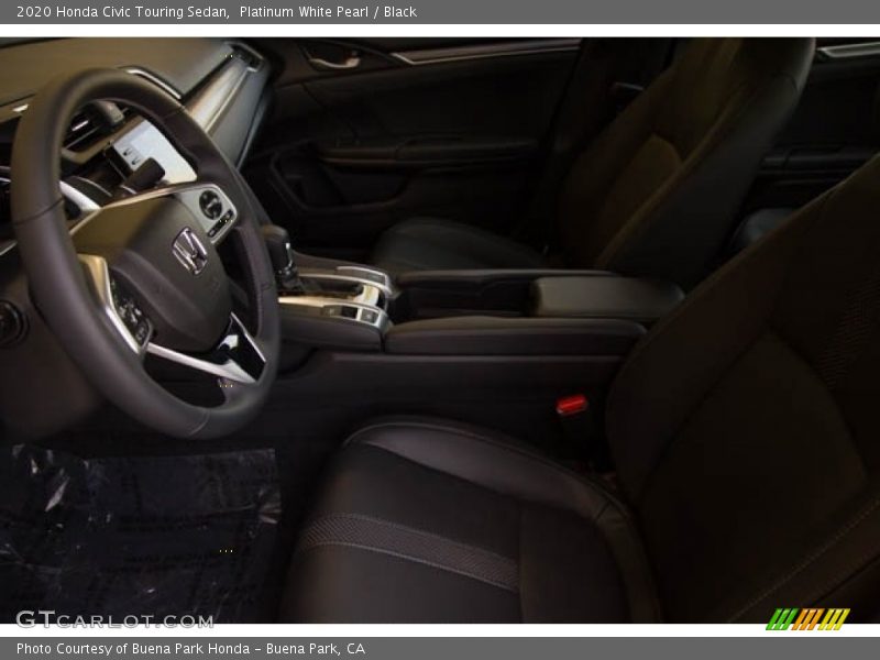 Platinum White Pearl / Black 2020 Honda Civic Touring Sedan