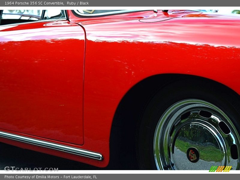 Ruby / Black 1964 Porsche 356 SC Convertible