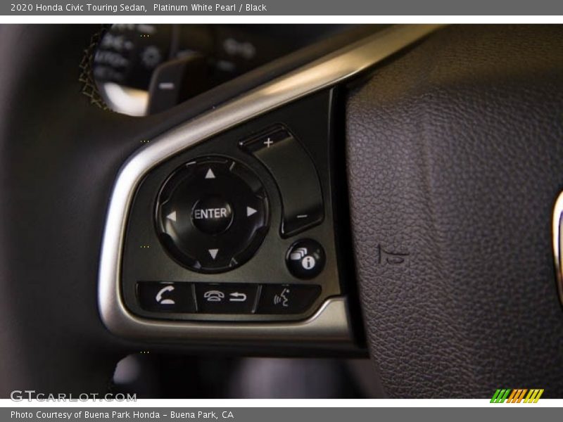 Platinum White Pearl / Black 2020 Honda Civic Touring Sedan