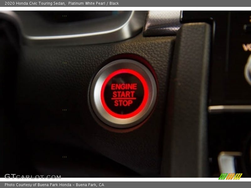 Platinum White Pearl / Black 2020 Honda Civic Touring Sedan