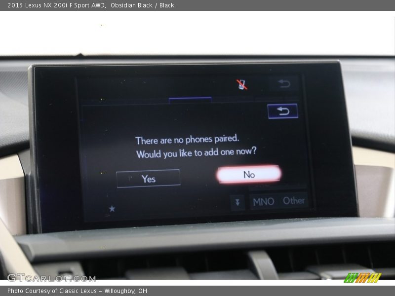 Obsidian Black / Black 2015 Lexus NX 200t F Sport AWD