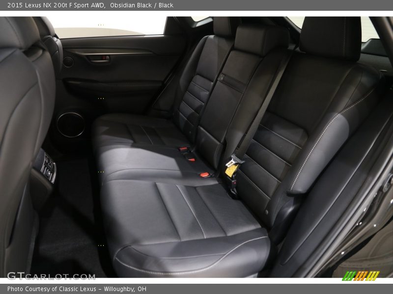 Rear Seat of 2015 NX 200t F Sport AWD