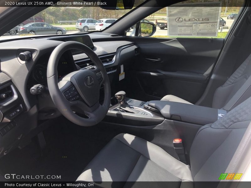 Eminent White Pearl / Black 2020 Lexus UX 250h AWD