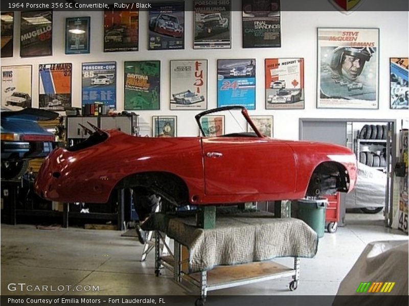 Ruby / Black 1964 Porsche 356 SC Convertible