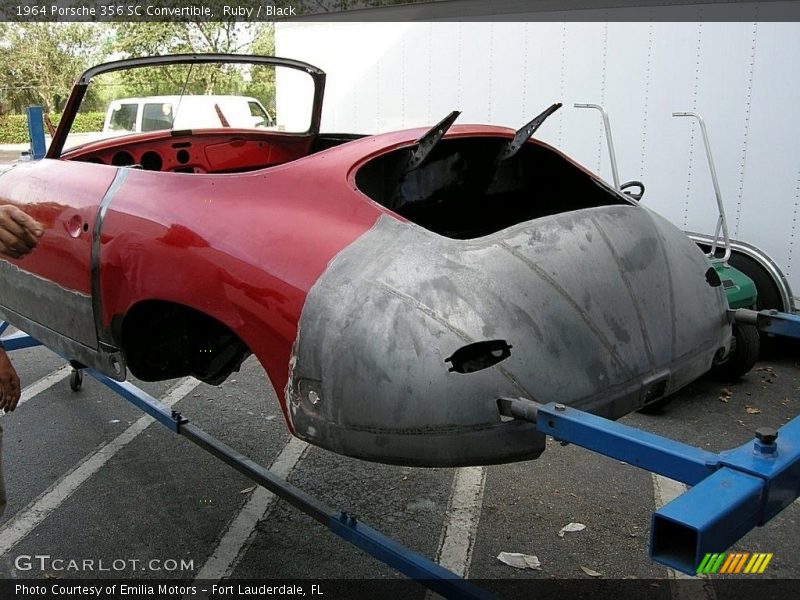 Ruby / Black 1964 Porsche 356 SC Convertible