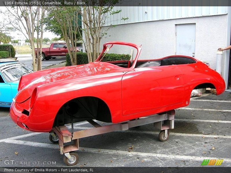 Ruby / Black 1964 Porsche 356 SC Convertible