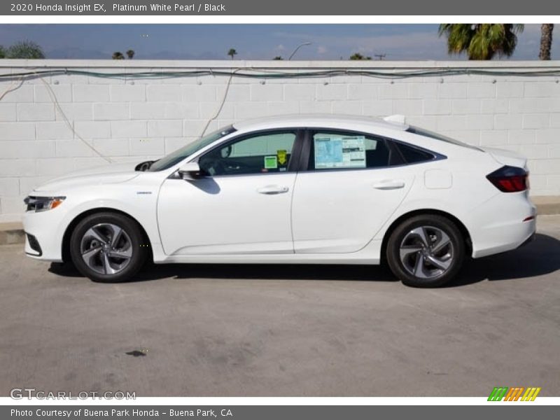 Platinum White Pearl / Black 2020 Honda Insight EX