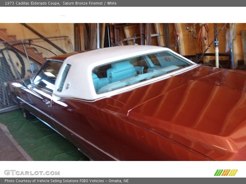 Saturn Bronze Firemist / White 1973 Cadillac Eldorado Coupe