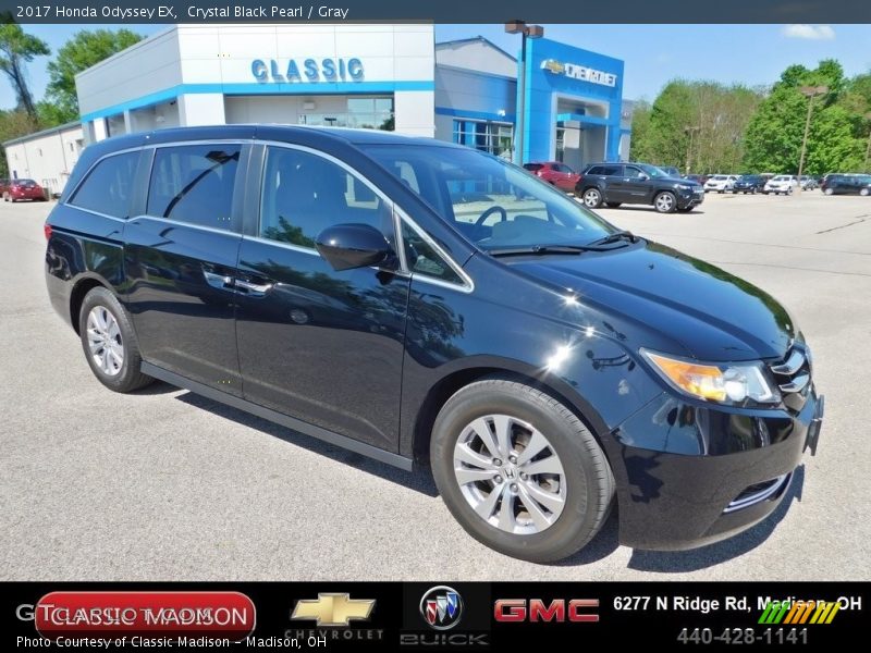 Crystal Black Pearl / Gray 2017 Honda Odyssey EX