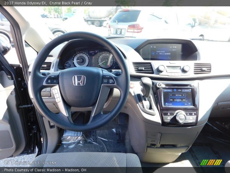 Crystal Black Pearl / Gray 2017 Honda Odyssey EX