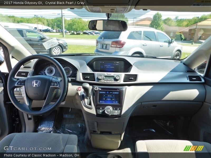Crystal Black Pearl / Gray 2017 Honda Odyssey EX