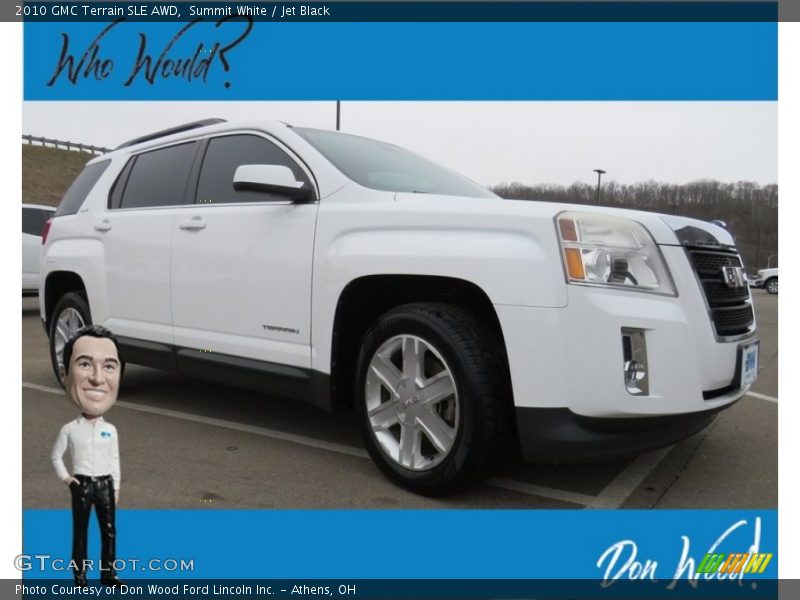 Summit White / Jet Black 2010 GMC Terrain SLE AWD
