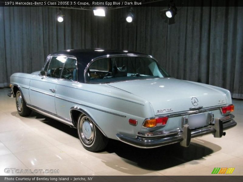 Robins Egg Blue / Dark Blue 1971 Mercedes-Benz S Class 280SE 3.5 Coupe