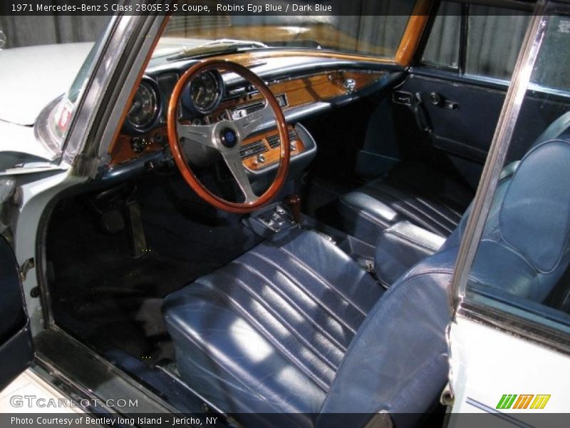 Robins Egg Blue / Dark Blue 1971 Mercedes-Benz S Class 280SE 3.5 Coupe