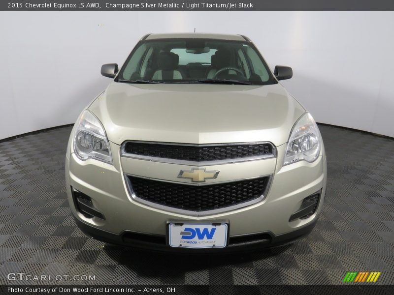 Champagne Silver Metallic / Light Titanium/Jet Black 2015 Chevrolet Equinox LS AWD