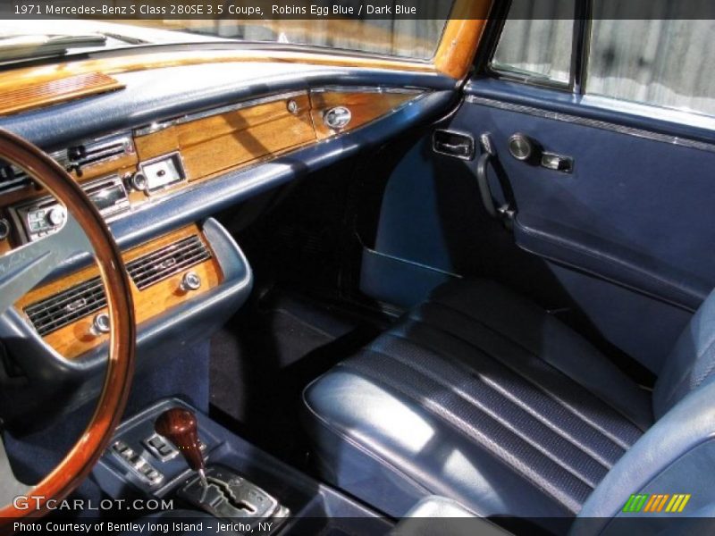 Robins Egg Blue / Dark Blue 1971 Mercedes-Benz S Class 280SE 3.5 Coupe