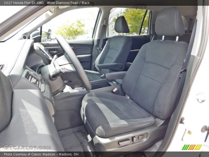 White Diamond Pearl / Black 2017 Honda Pilot EX AWD