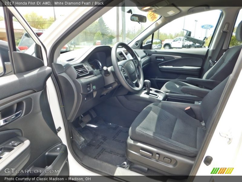 White Diamond Pearl / Black 2017 Honda Pilot EX AWD