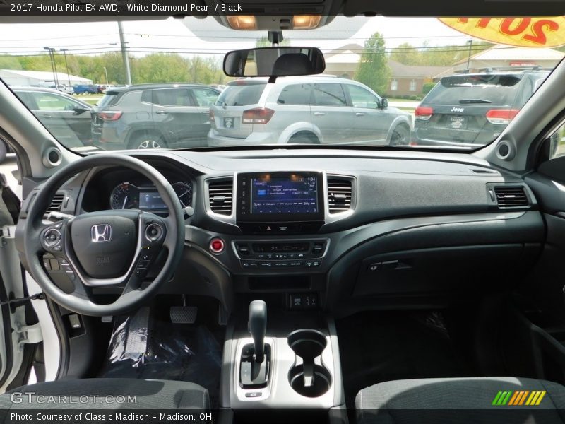 White Diamond Pearl / Black 2017 Honda Pilot EX AWD
