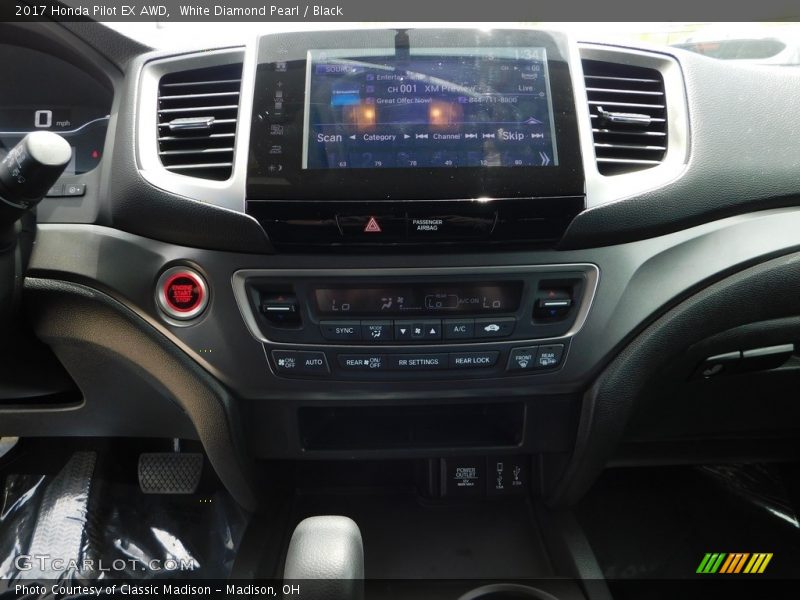 White Diamond Pearl / Black 2017 Honda Pilot EX AWD
