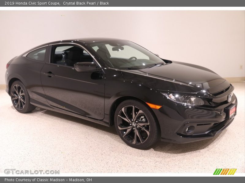 Crystal Black Pearl / Black 2019 Honda Civic Sport Coupe