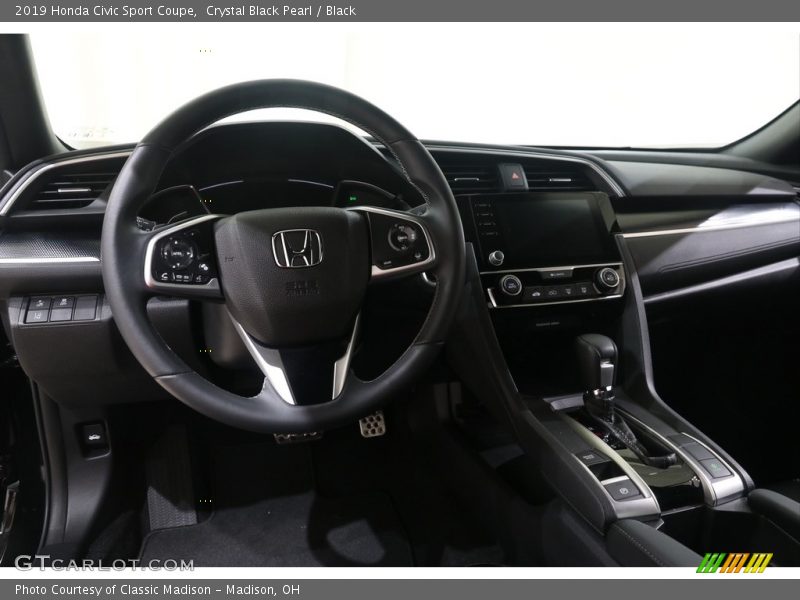 Crystal Black Pearl / Black 2019 Honda Civic Sport Coupe