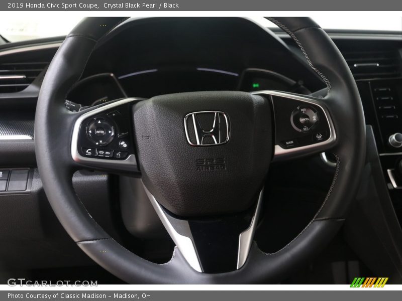 Crystal Black Pearl / Black 2019 Honda Civic Sport Coupe