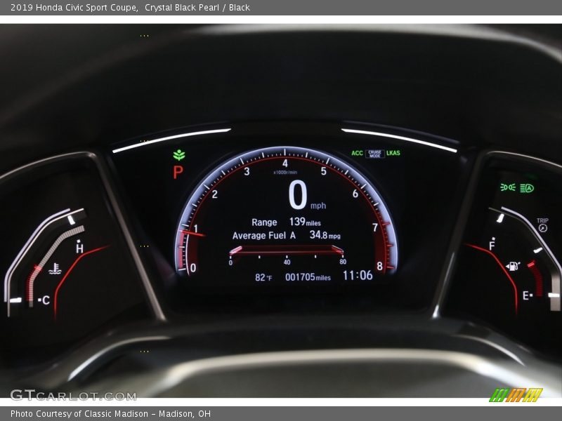 Crystal Black Pearl / Black 2019 Honda Civic Sport Coupe