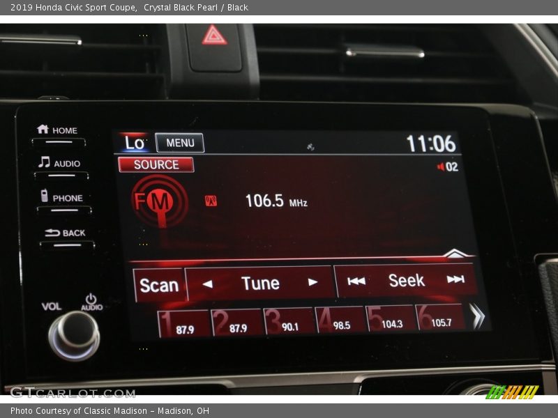 Crystal Black Pearl / Black 2019 Honda Civic Sport Coupe