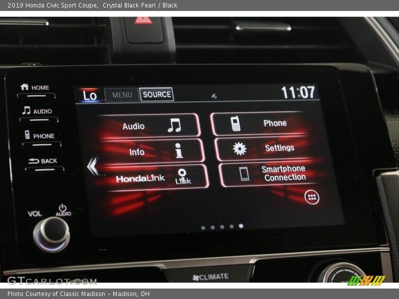 Crystal Black Pearl / Black 2019 Honda Civic Sport Coupe