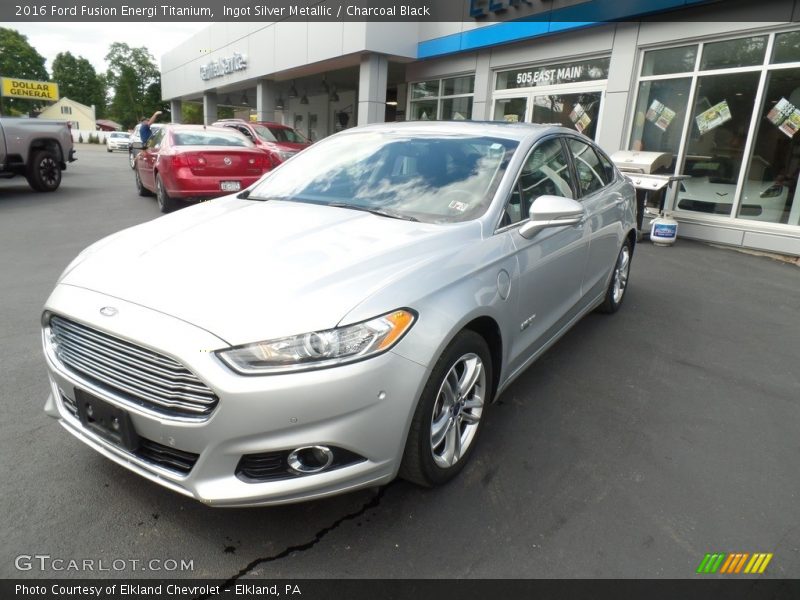 Ingot Silver Metallic / Charcoal Black 2016 Ford Fusion Energi Titanium