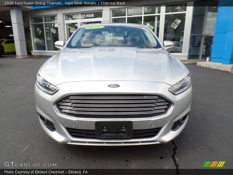Ingot Silver Metallic / Charcoal Black 2016 Ford Fusion Energi Titanium