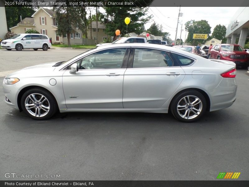 Ingot Silver Metallic / Charcoal Black 2016 Ford Fusion Energi Titanium