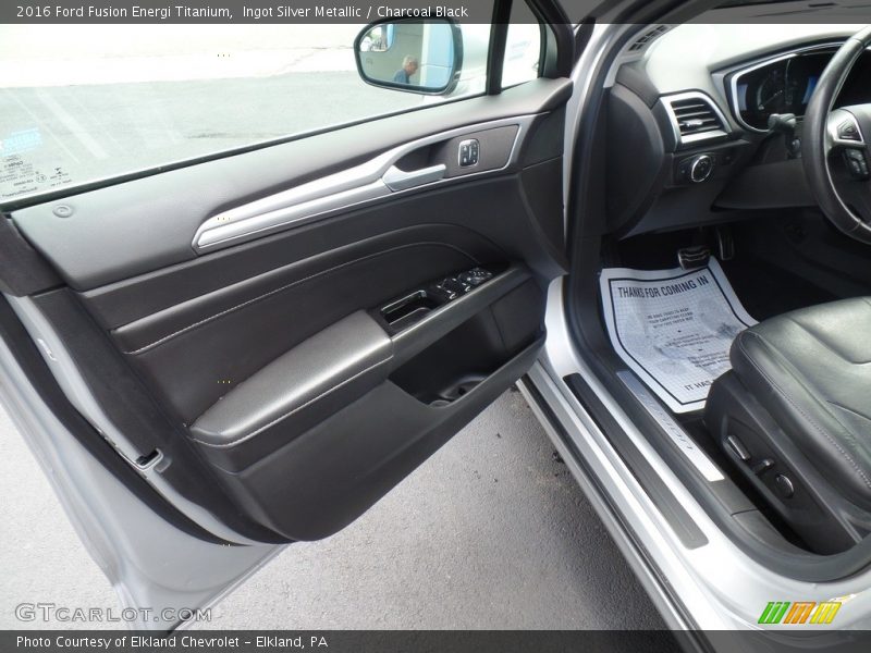 Ingot Silver Metallic / Charcoal Black 2016 Ford Fusion Energi Titanium