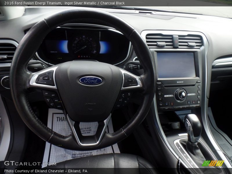 Ingot Silver Metallic / Charcoal Black 2016 Ford Fusion Energi Titanium