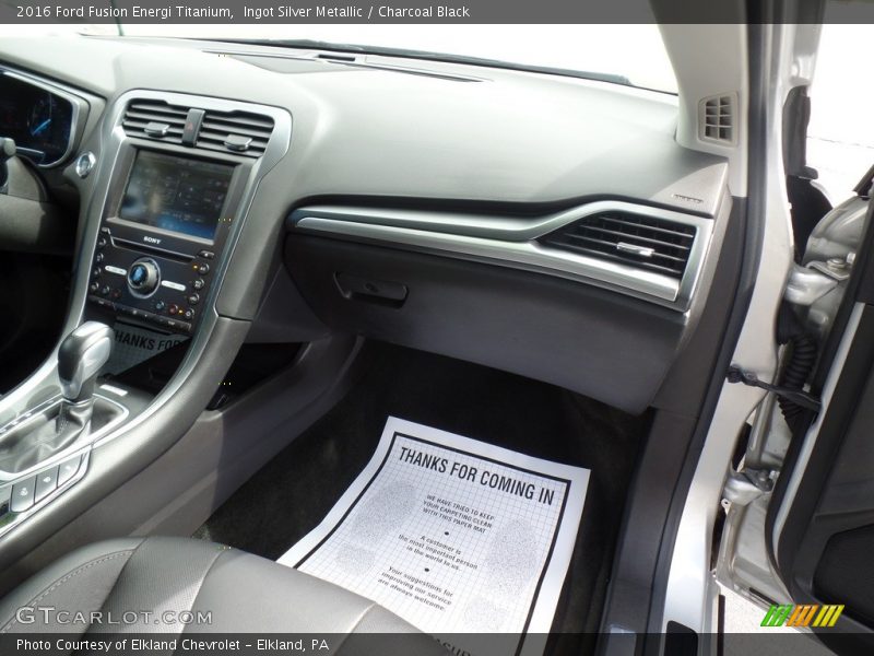 Ingot Silver Metallic / Charcoal Black 2016 Ford Fusion Energi Titanium