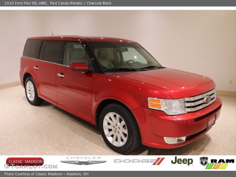 Red Candy Metallic / Charcoal Black 2010 Ford Flex SEL AWD