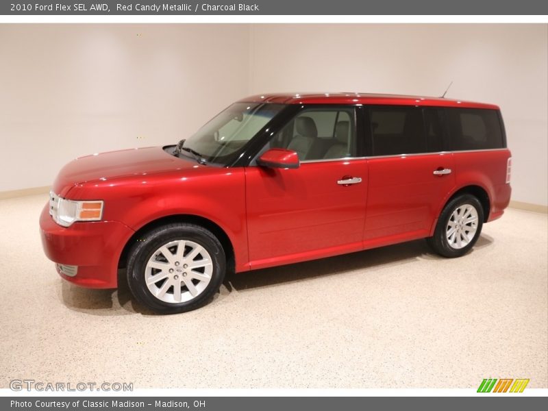 Red Candy Metallic / Charcoal Black 2010 Ford Flex SEL AWD
