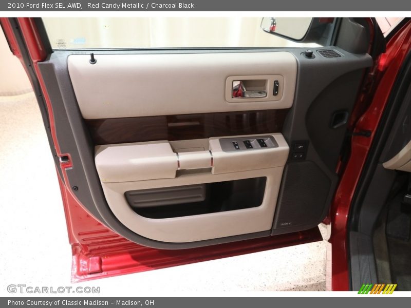 Red Candy Metallic / Charcoal Black 2010 Ford Flex SEL AWD