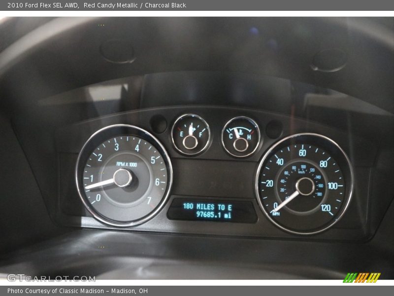 Red Candy Metallic / Charcoal Black 2010 Ford Flex SEL AWD